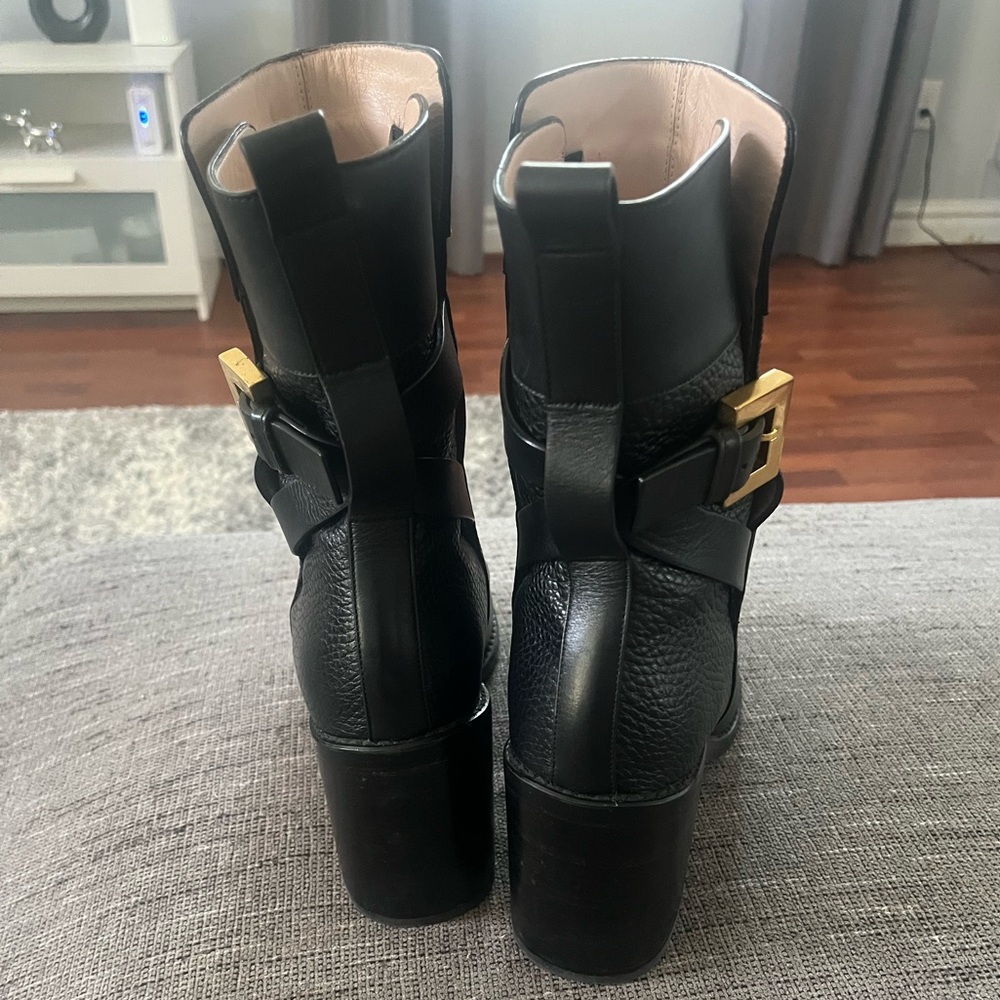 Stuart Weitzman Women’s JOPLIN Black Heeled Boots Sz 9M - Picture 7 of 11